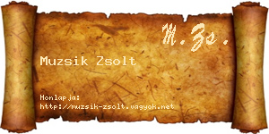 Muzsik Zsolt névjegykártya